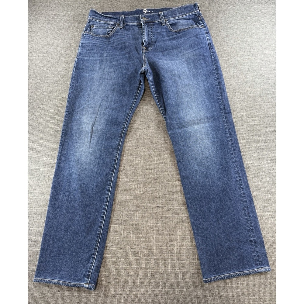 7 For All Mankind Bootcut Jeans Men's Size 34x30 Dark Wash Stretch Denim Pants